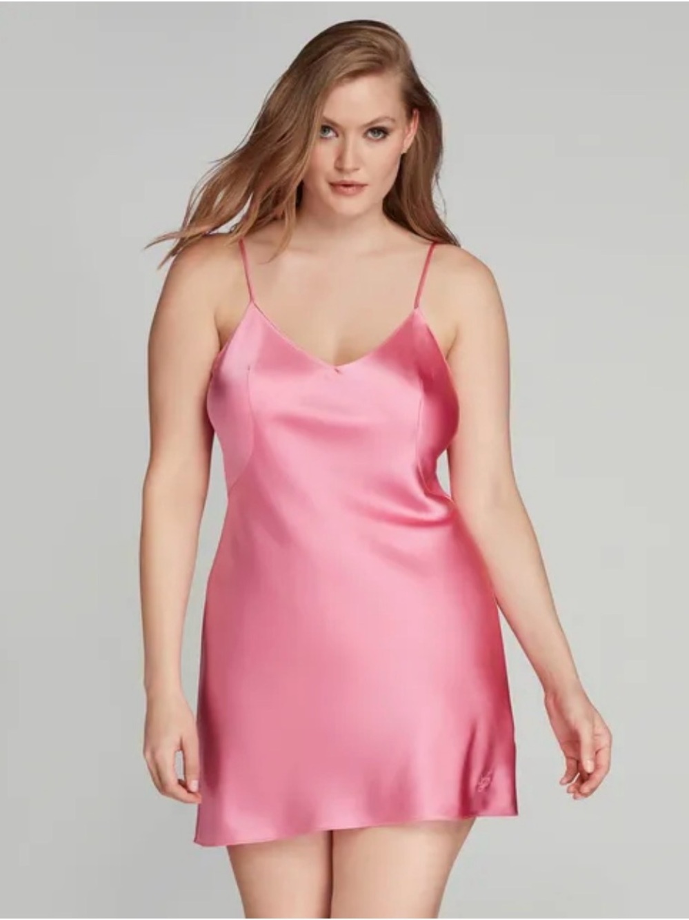 Agent Provocateur Arlette Pink Satin Slip Chemise size 10